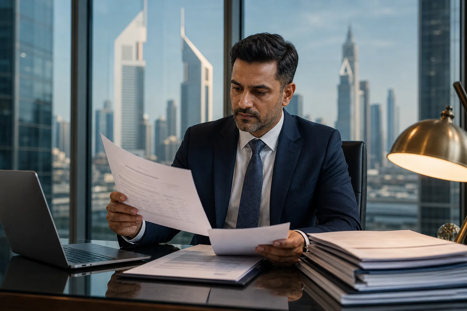 ESR compliance advisor reviewing historical Economic Substance Regulations filings in DIFC Dubai