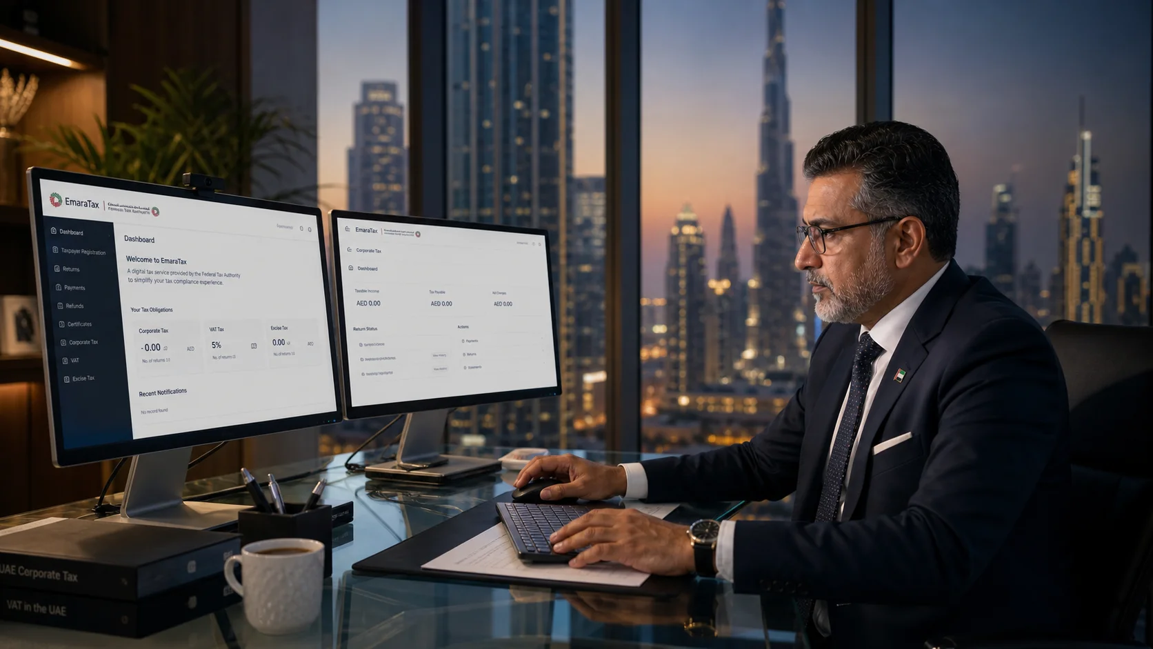 Jashvantkumar Prajapati advising on UAE FTA tax registration